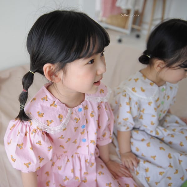BUTTERCUP - Korean Children Fashion - #Kfashion4kids - Ribbon Bear One-piece - 3