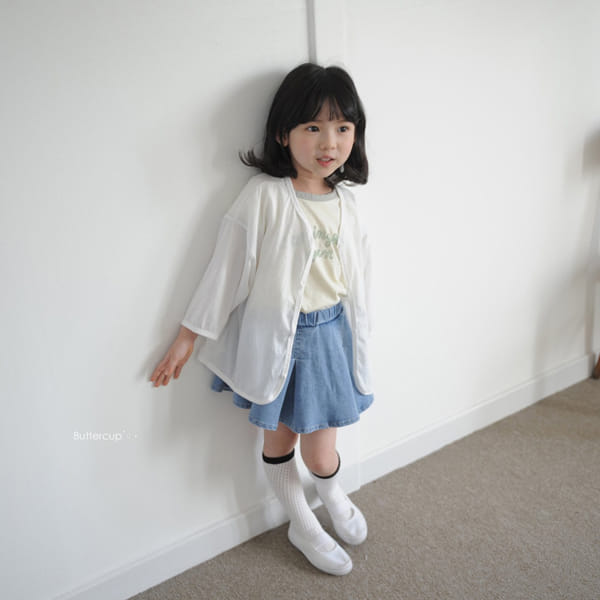 BUTTERCUP - Korean Children Fashion - #Kfashion4kids - Inverted Pleats Denim Skirt Leggings - 3