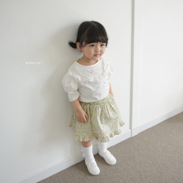 BUTTERCUP - Korean Children Fashion - #Kfashion4kids - Flower Frill Leggings
