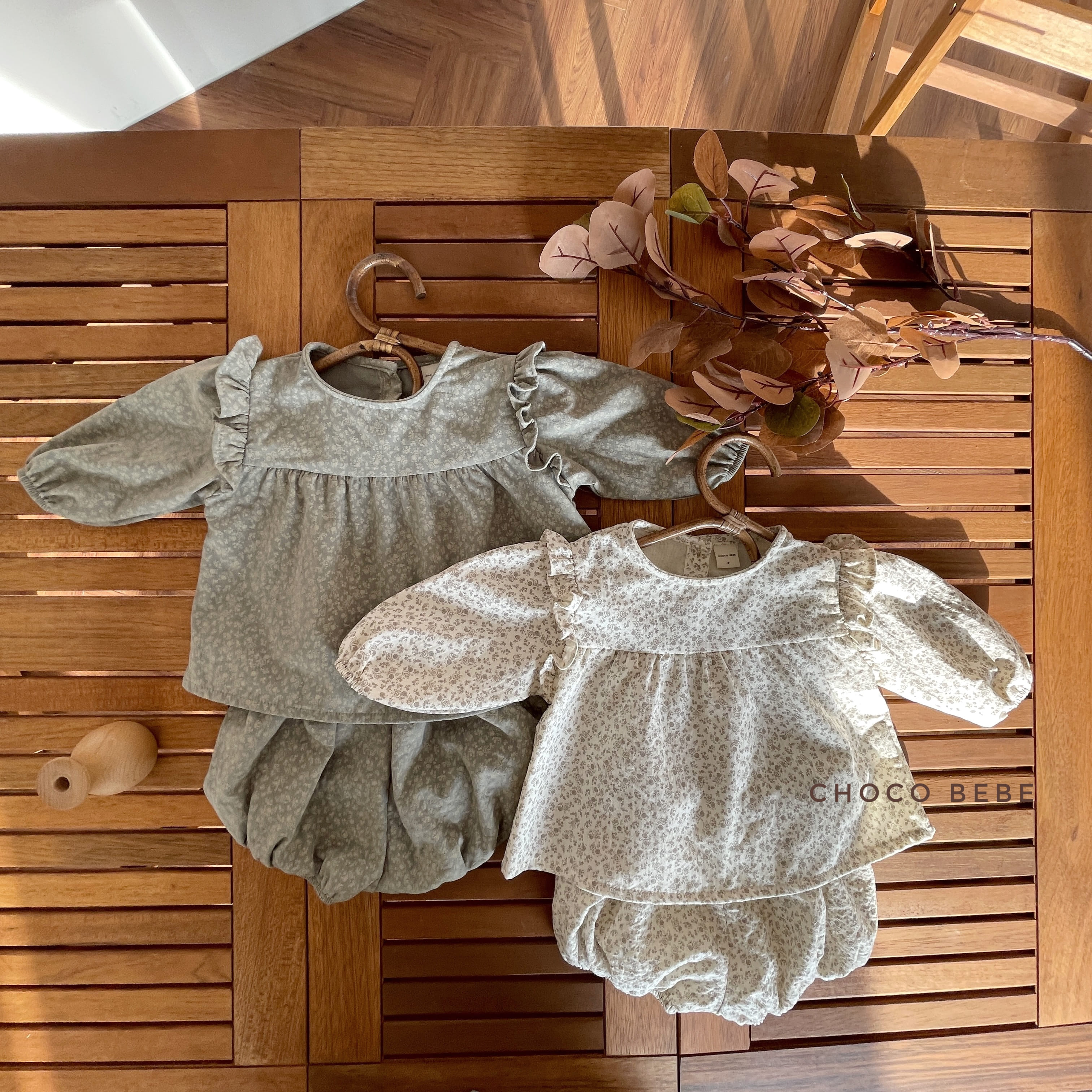 CHOCO BEBE - Korean Children Fashion - #Kfashion4kids - Frill Blouse Top Bottom Set - 4