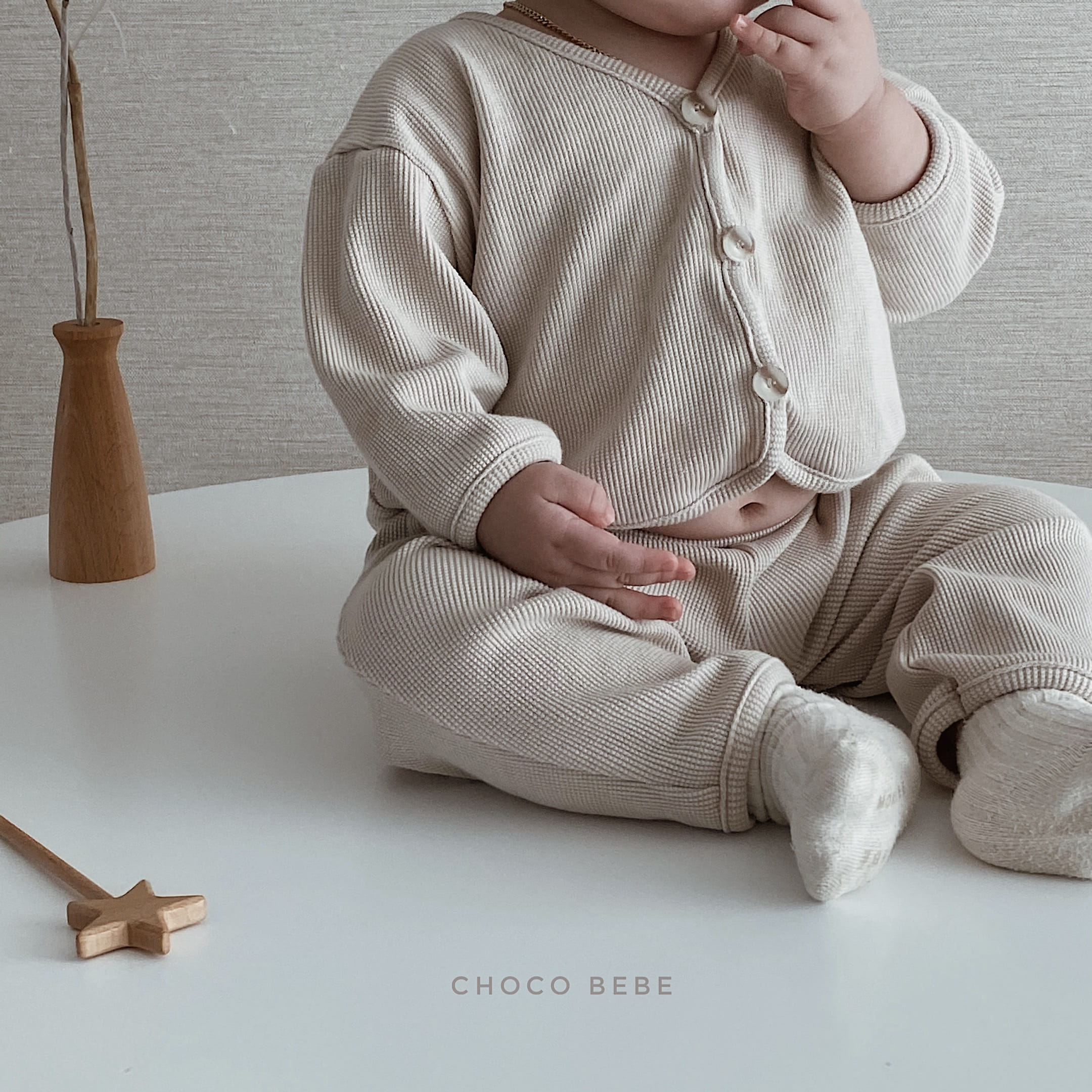 CHOCO BEBE - Korean Children Fashion - #Kfashion4kids - Waffle Cardigan