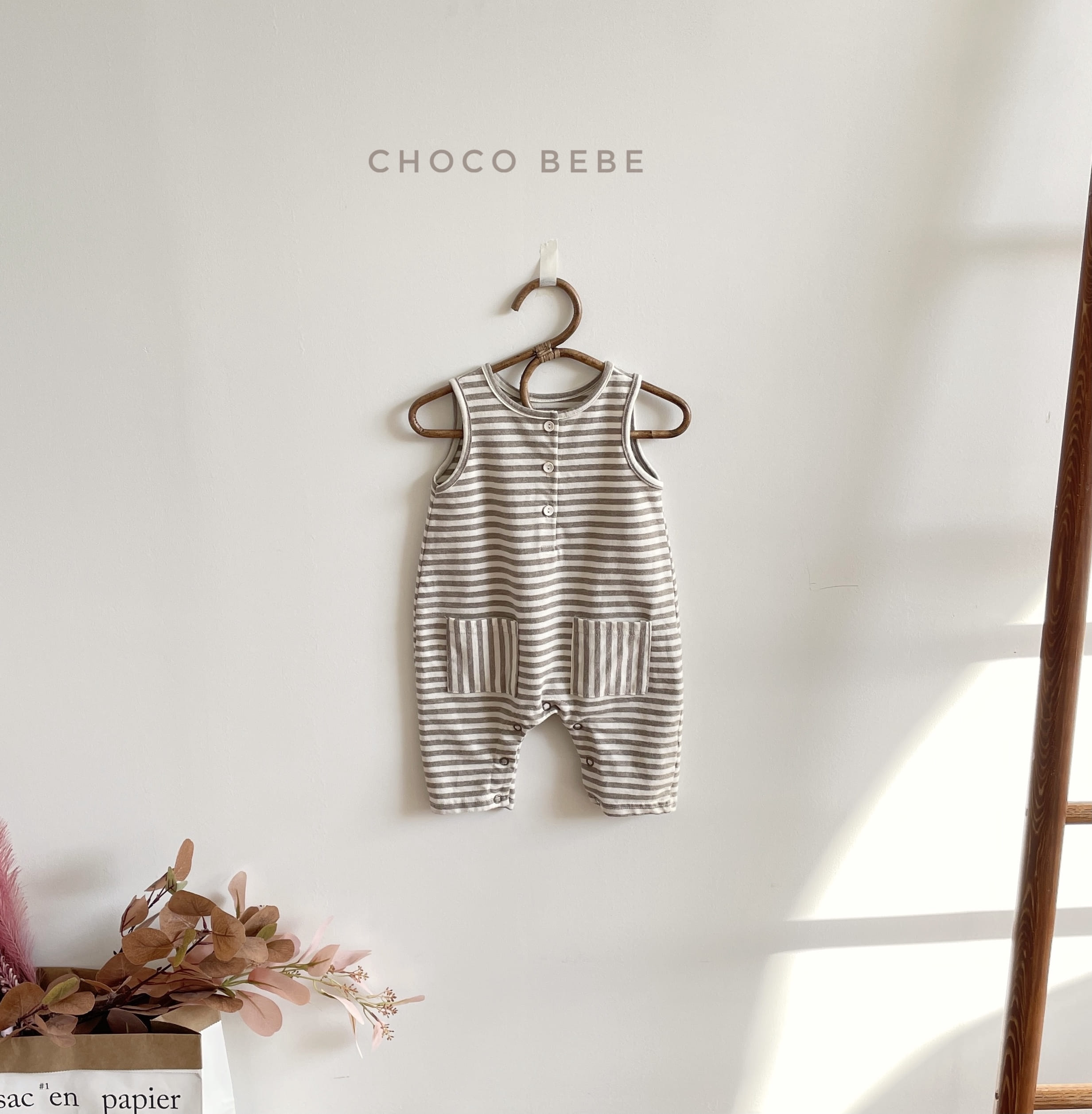 CHOCO BEBE - Korean Children Fashion - #Kfashion4kids - Stripes Sleeveless Bodysuit - 2