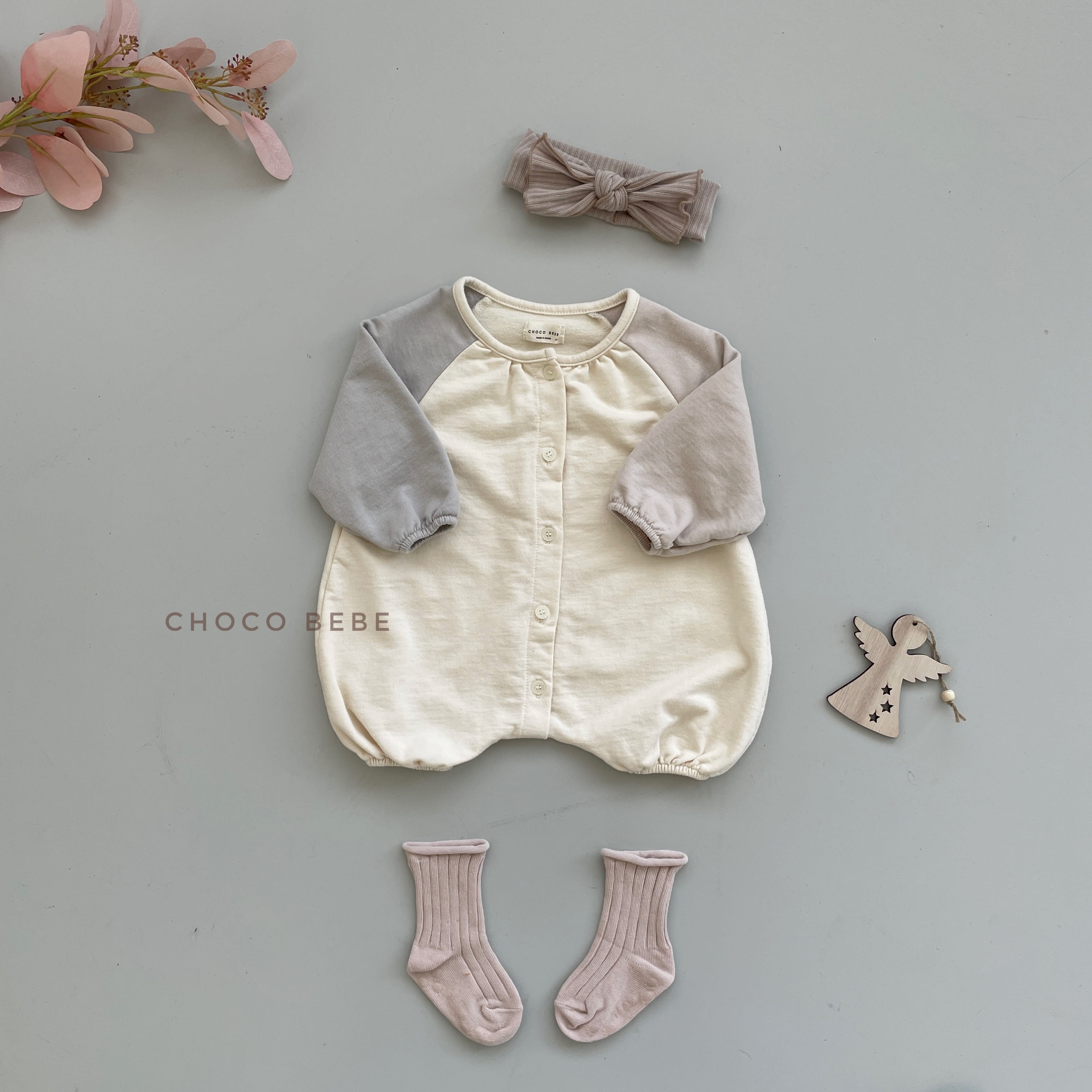 CHOCO BEBE - Korean Children Fashion - #Kfashion4kids - Raglan Color Bodysuit - 3