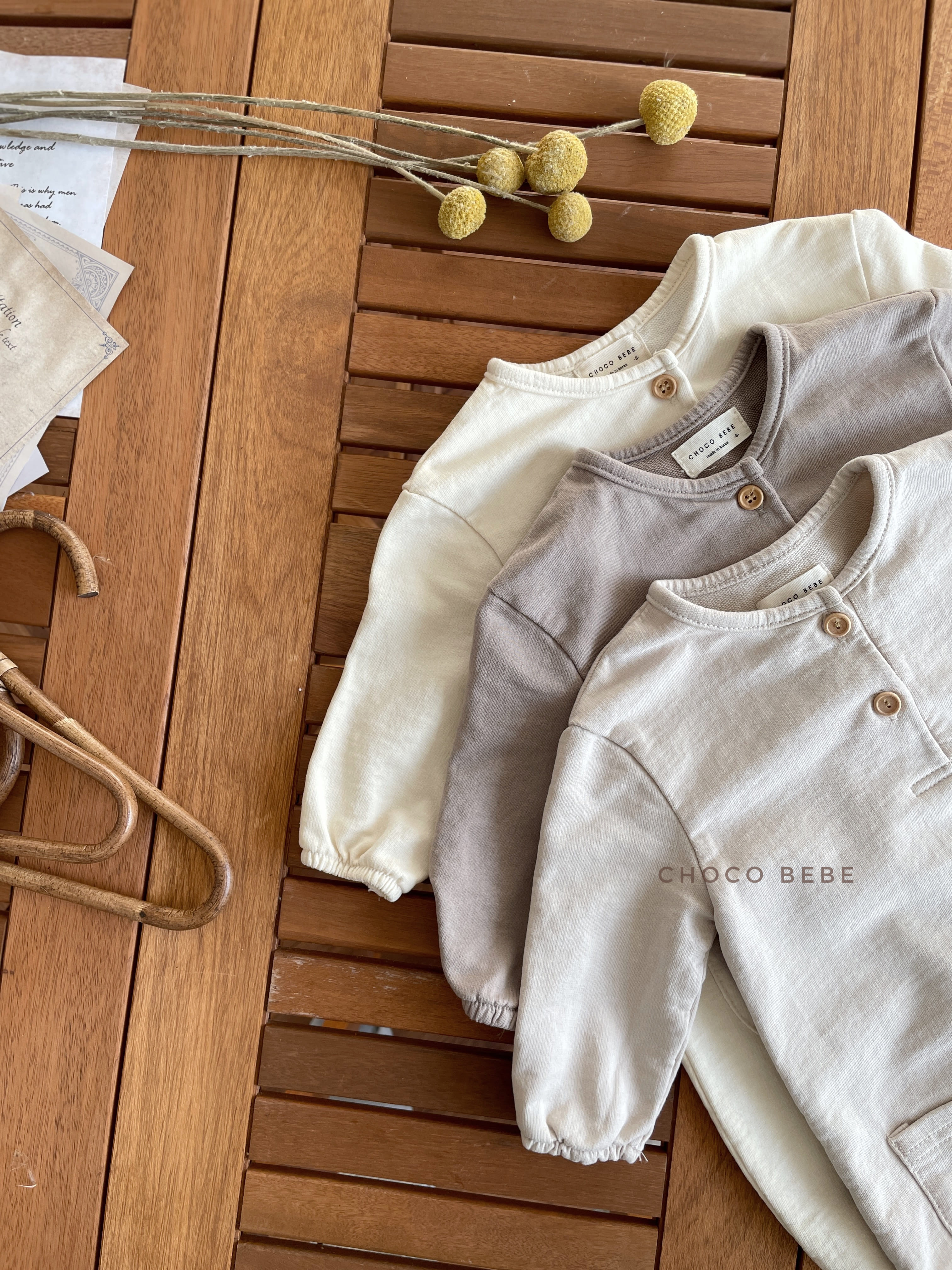 CHOCO BEBE - Korean Children Fashion - #Kfashion4kids - Double Pocket Bodysuit
