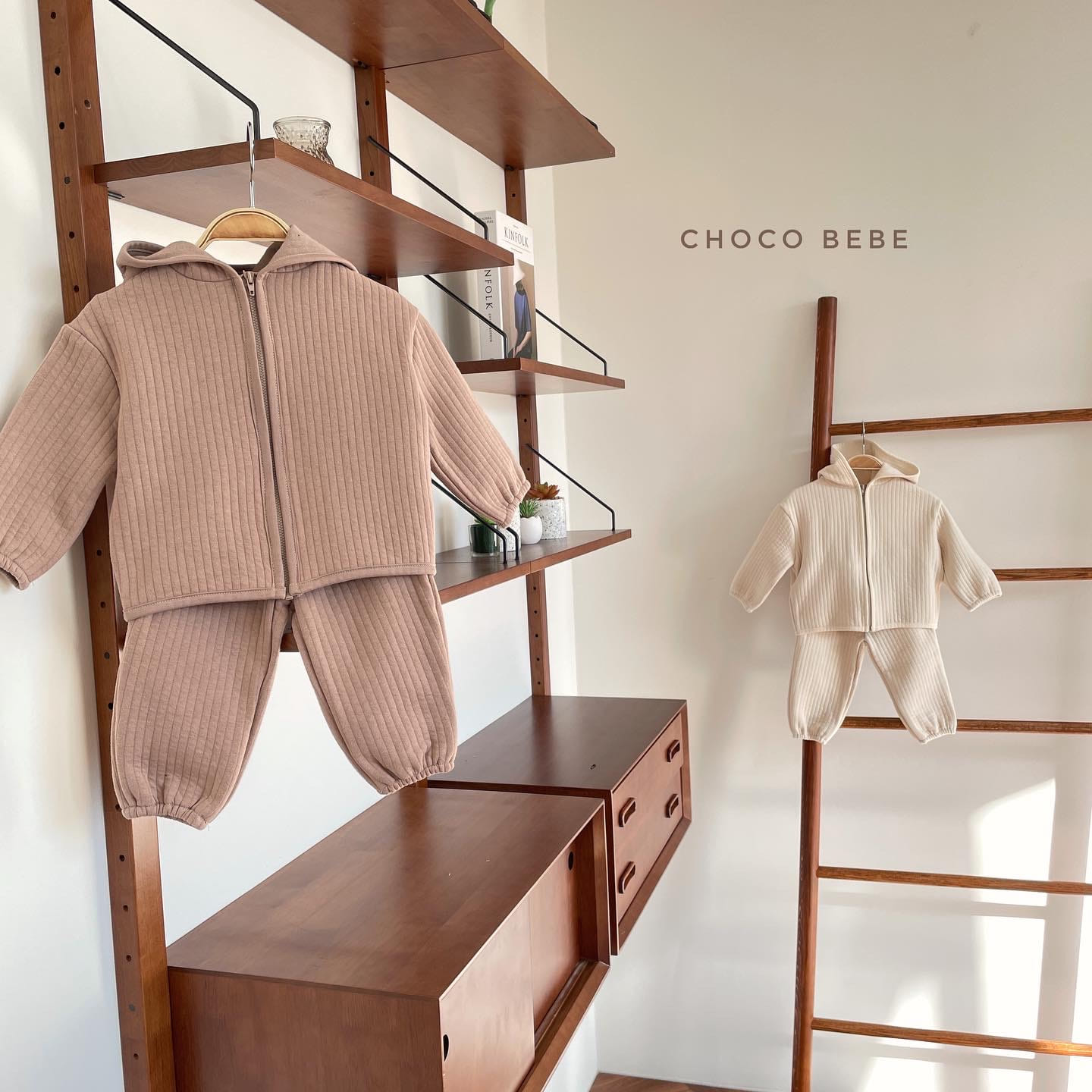 CHOCO BEBE - Korean Children Fashion - #Kfashion4kids - Warm Hoody Bottom Set