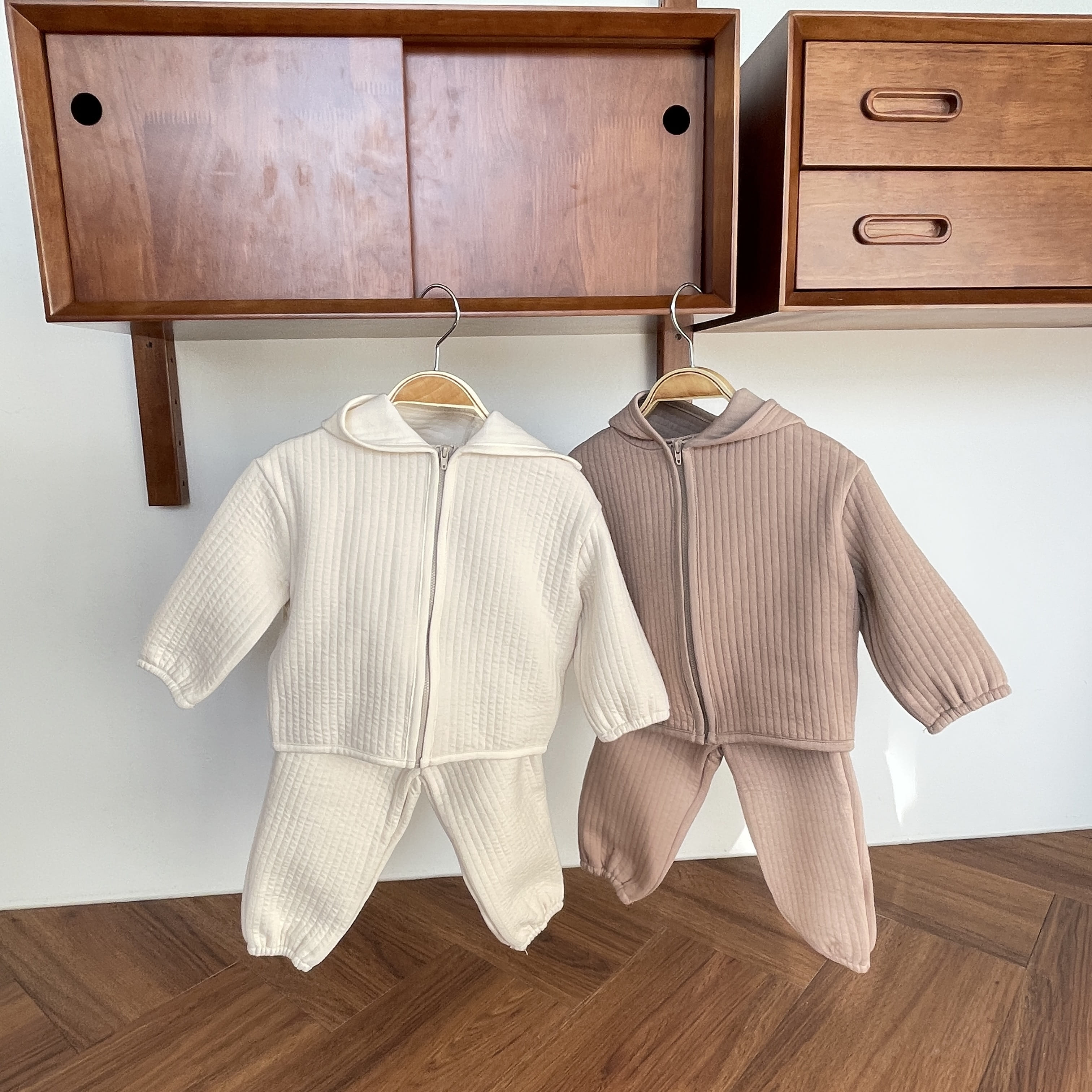 CHOCO BEBE - Korean Children Fashion - #Kfashion4kids - Warm Hoody Bottom Set - 4