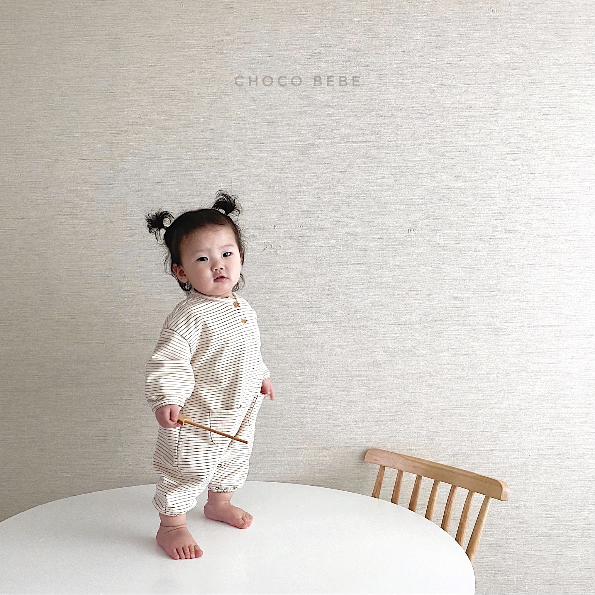 CHOCO BEBE - Korean Children Fashion - #Kfashion4kids - Stripes Bodysuit - 6