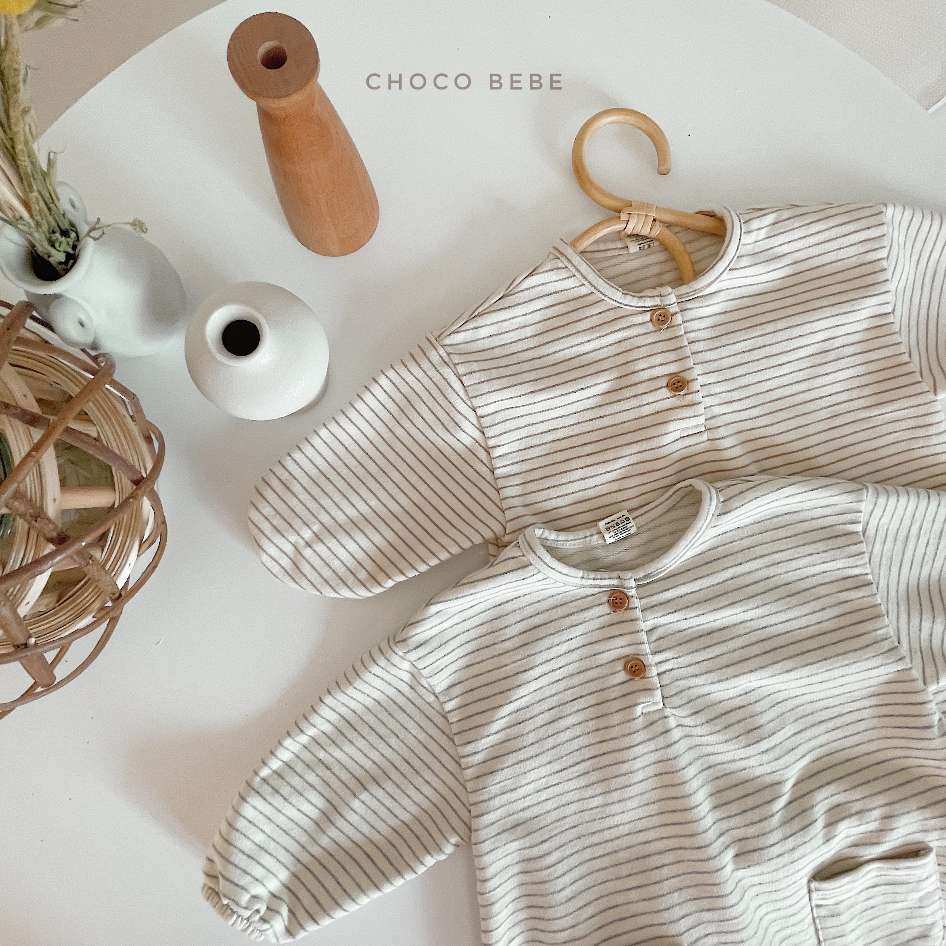 CHOCO BEBE - Korean Children Fashion - #Kfashion4kids - Stripes Bodysuit - 8