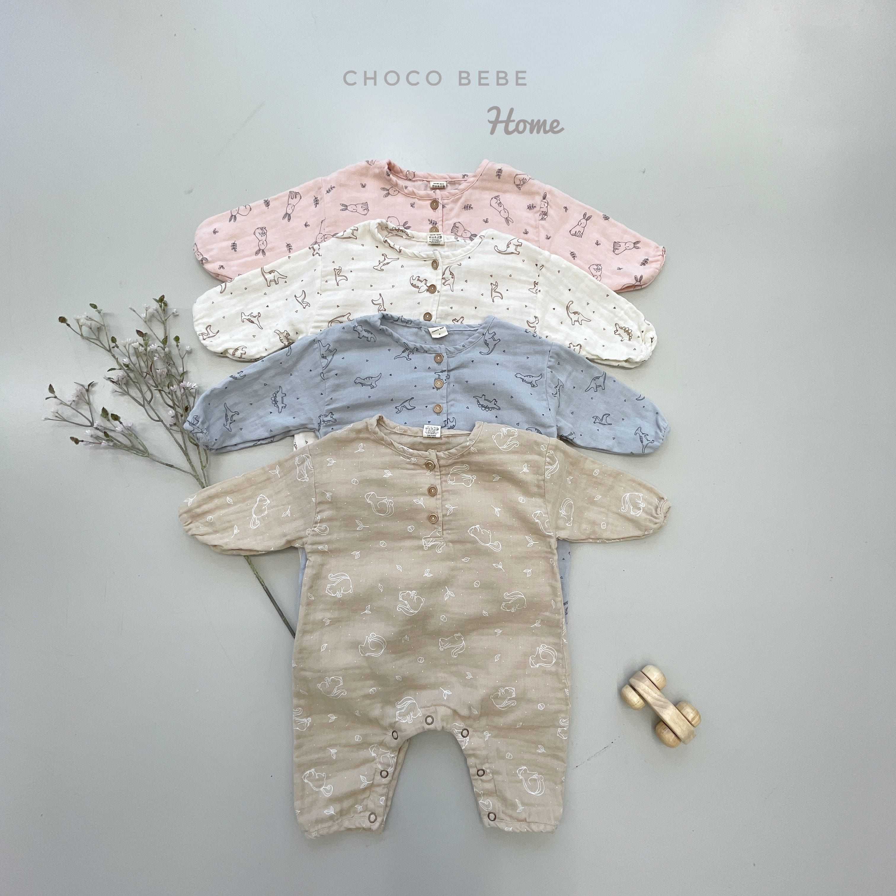 CHOCO BEBE - Korean Children Fashion - #Kfashion4kids - Animal Bodysuit - 4
