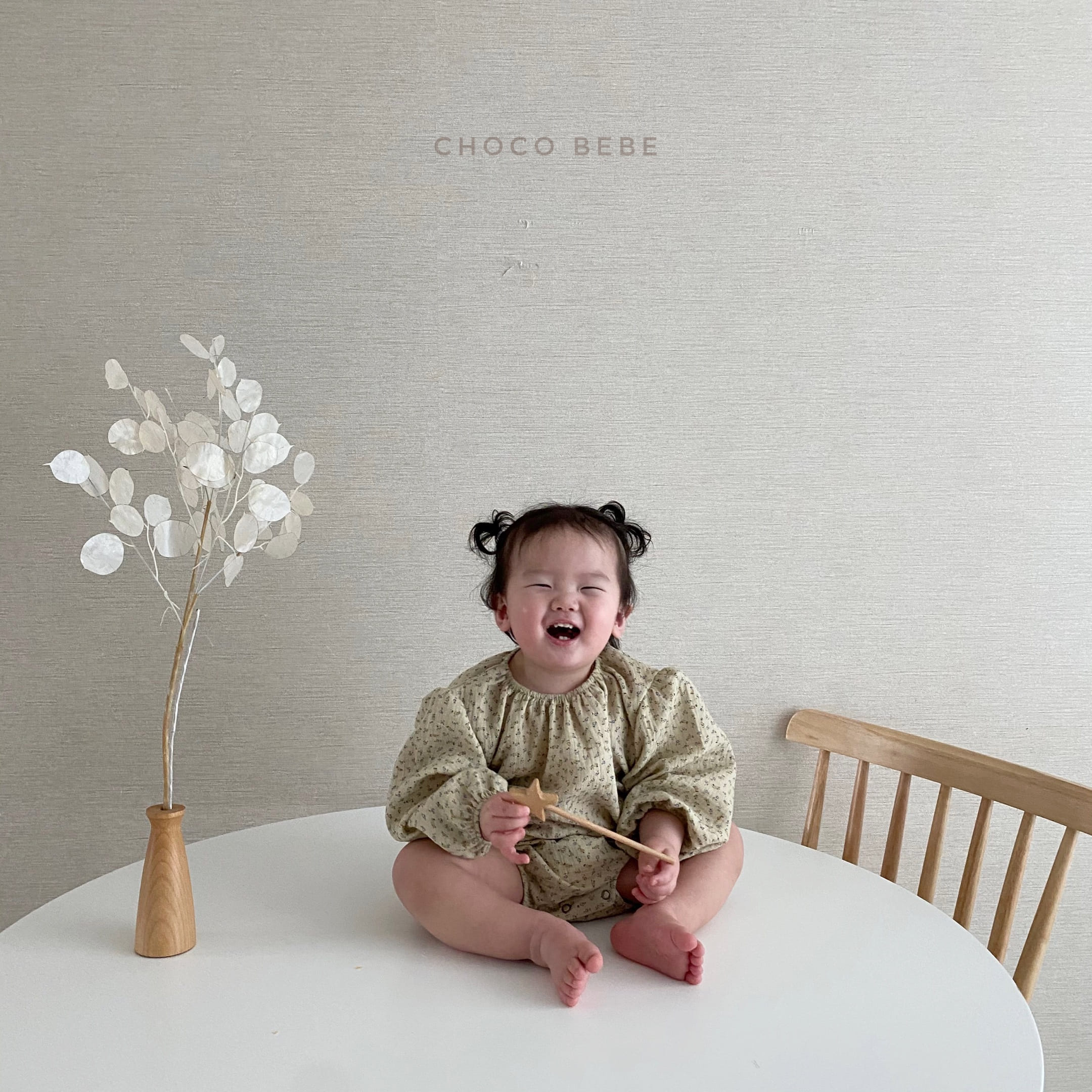CHOCO BEBE - Korean Children Fashion - #Kfashion4kids - Flower Bodysuit with Bonnet - 6
