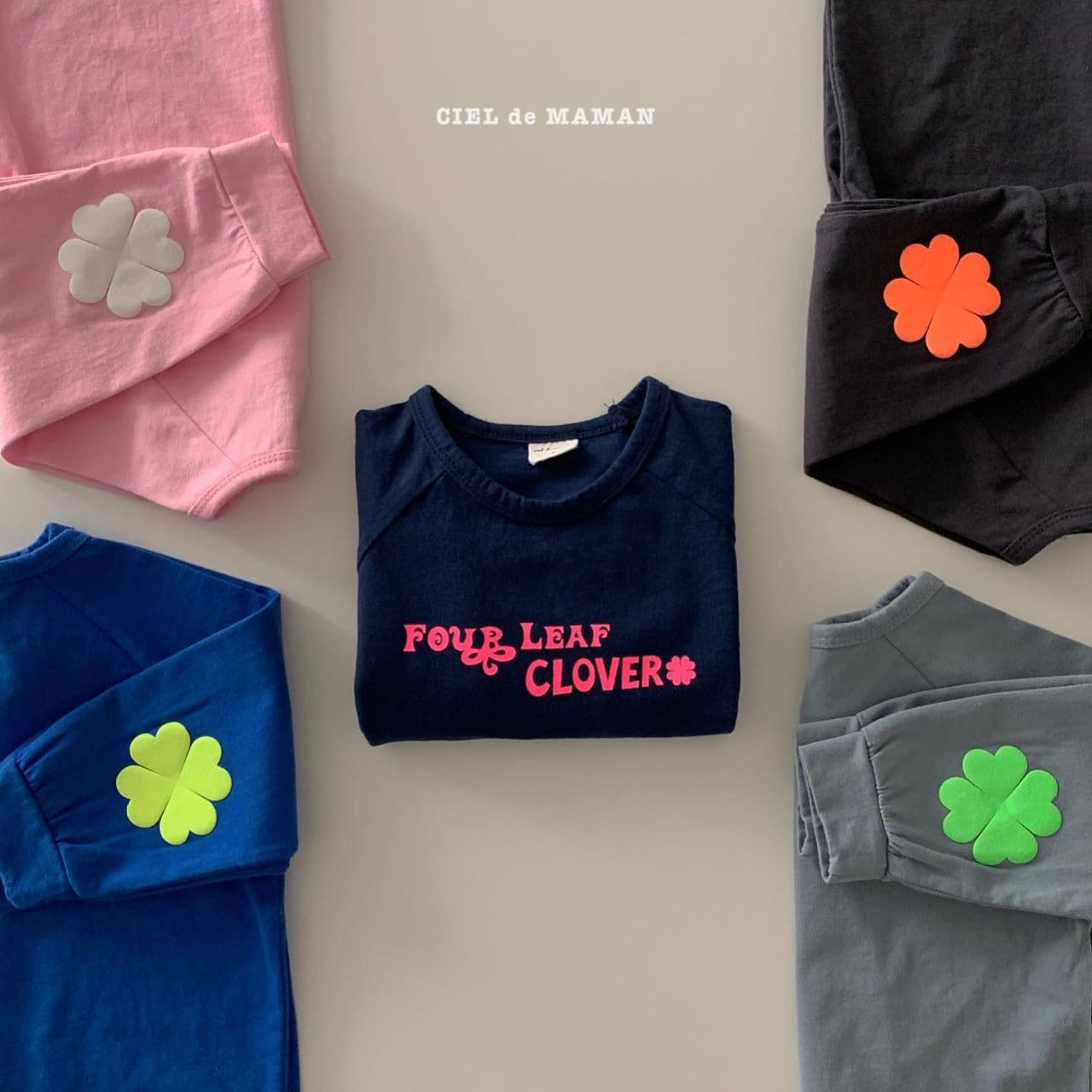 CIEL DE MAMAN - Korean Children Fashion - #Kfashion4kids - Clover Top Bottom Set