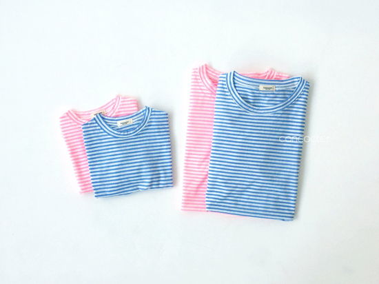 CONCOCTER - Korean Children Fashion - #Kfashion4kids - Bbom Bbom Stripes Twin Tee 1+1 - 7