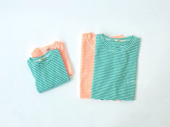 CONCOCTER - Korean Children Fashion - #Kfashion4kids - Bbom Bbom Stripes Twin Tee 1+1 - 8
