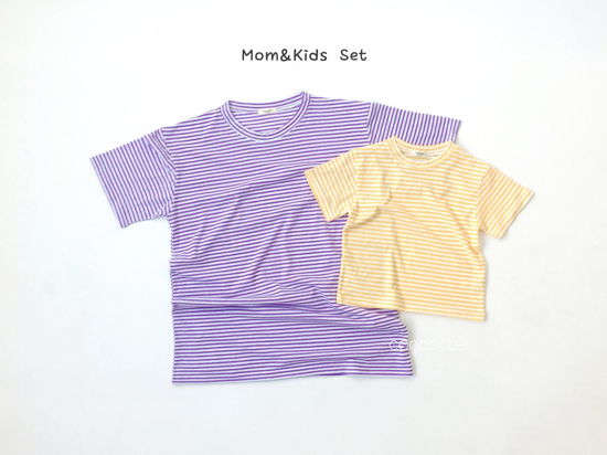 CONCOCTER - Korean Children Fashion - #Kfashion4kids - Bbom Bbom Stripes Twin Tee 1+1 - 9