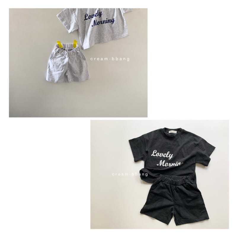 CREAM BBANG - Korean Children Fashion - #Kfashion4kids - Morning Top Bottom Set