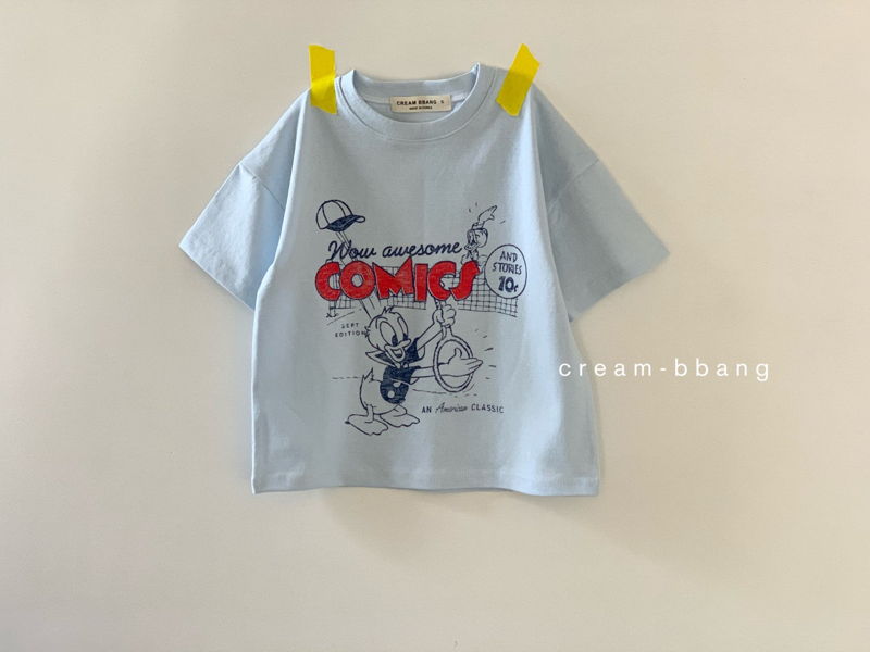 CREAM BBANG - Korean Children Fashion - #Kfashion4kids - Comics Short Sleeves Tee