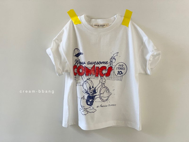 CREAM BBANG - Korean Children Fashion - #Kfashion4kids - Comics Short Sleeves Tee - 10