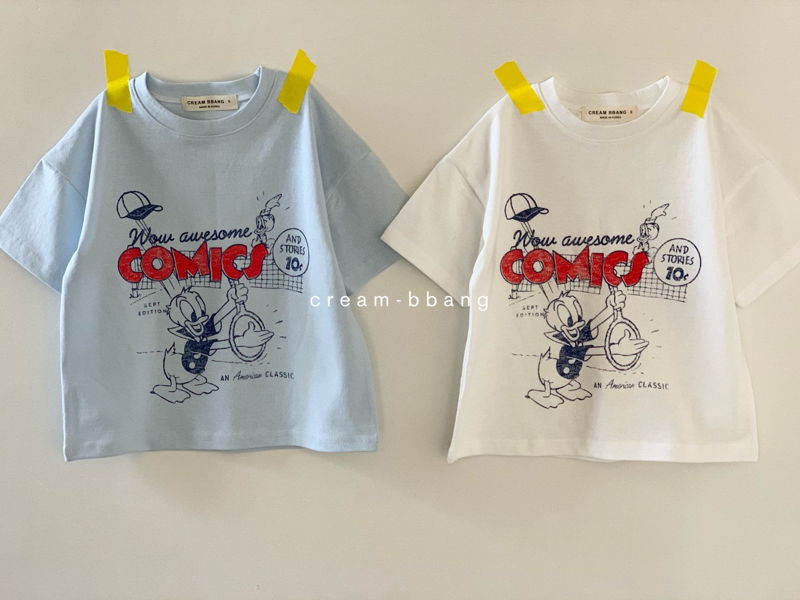 CREAM BBANG - Korean Children Fashion - #Kfashion4kids - Comics Short Sleeves Tee - 11