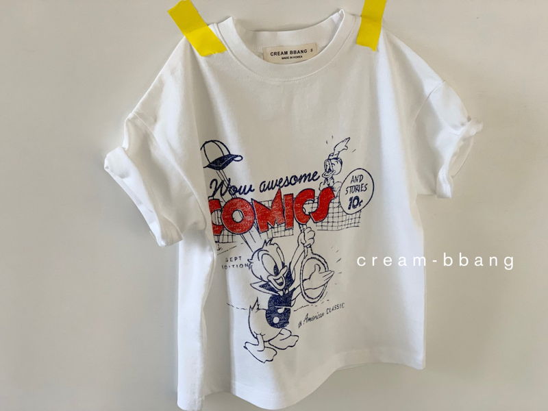 CREAM BBANG - Korean Children Fashion - #Kfashion4kids - Comics Short Sleeves Tee - 2