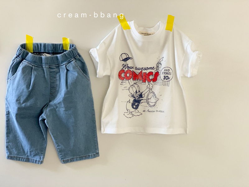CREAM BBANG - Korean Children Fashion - #Kfashion4kids - Comics Short Sleeves Tee - 3