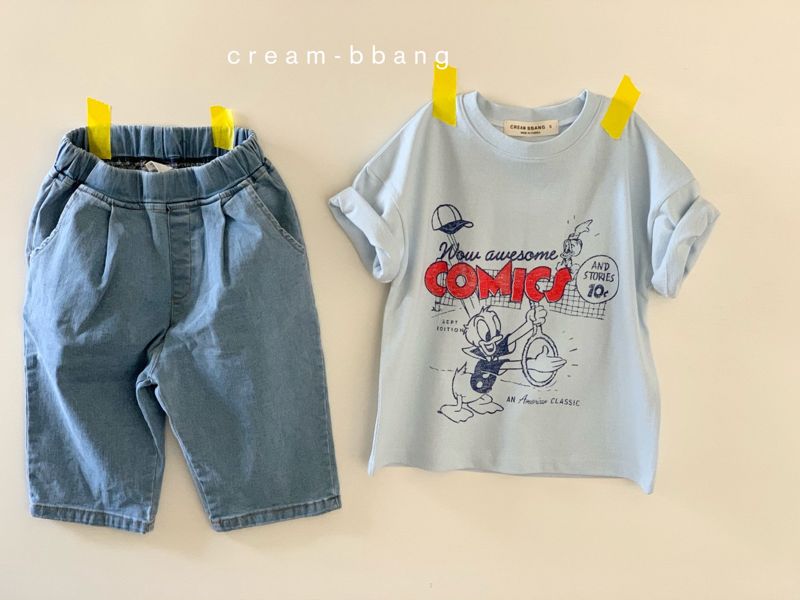 CREAM BBANG - Korean Children Fashion - #Kfashion4kids - Comics Short Sleeves Tee - 4