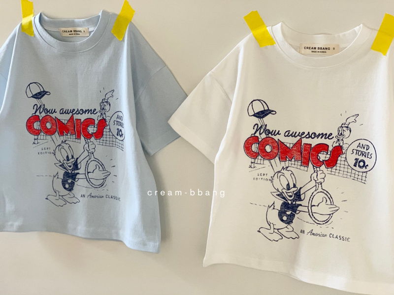 CREAM BBANG - Korean Children Fashion - #Kfashion4kids - Comics Short Sleeves Tee - 7