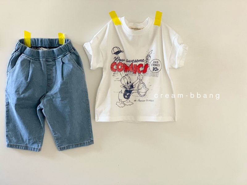 CREAM BBANG - Korean Children Fashion - #Kfashion4kids - Comics Short Sleeves Tee - 8