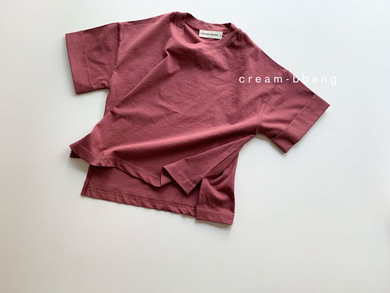 CREAM BBANG - Korean Children Fashion - #Kfashion4kids - Sleeve Roll-up Tee