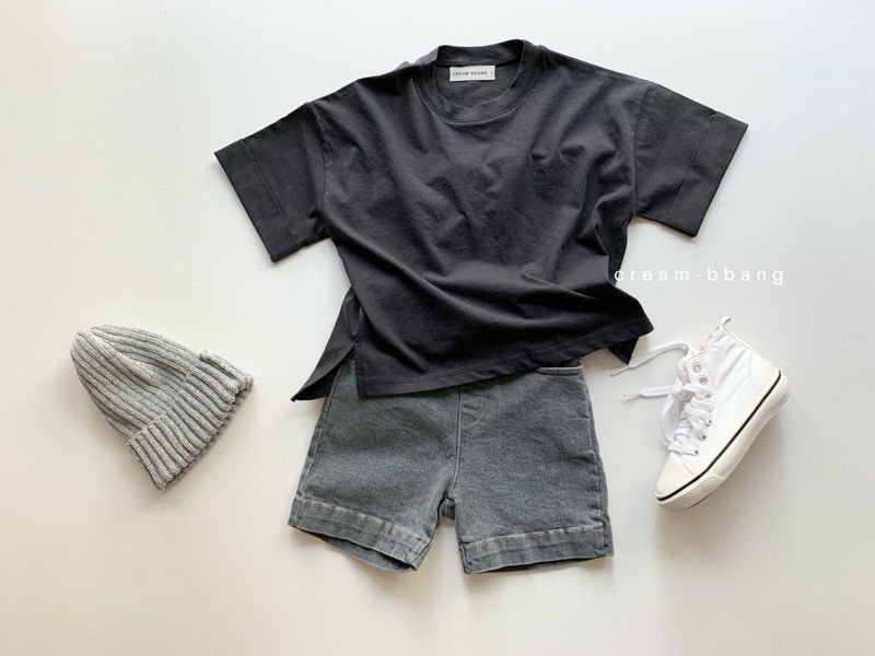 CREAM BBANG - Korean Children Fashion - #Kfashion4kids - Sleeve Roll-up Tee - 10