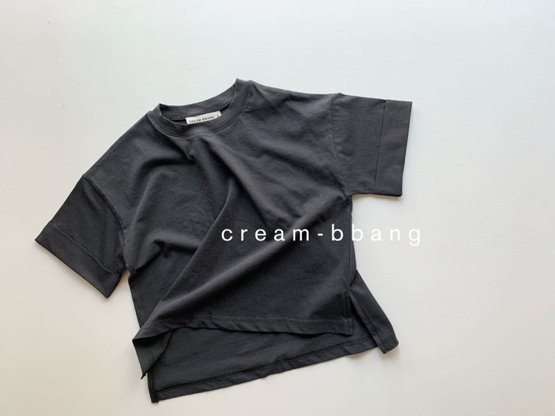 CREAM BBANG - Korean Children Fashion - #Kfashion4kids - Sleeve Roll-up Tee - 3