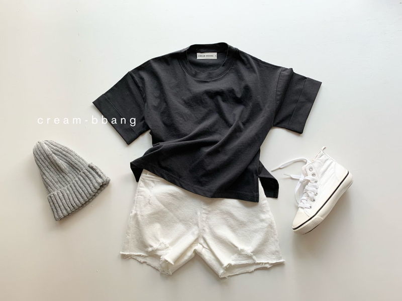 CREAM BBANG - Korean Children Fashion - #Kfashion4kids - Sleeve Roll-up Tee - 8