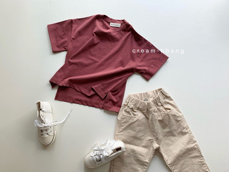CREAM BBANG - Korean Children Fashion - #Kfashion4kids - Sleeve Roll-up Tee - 9