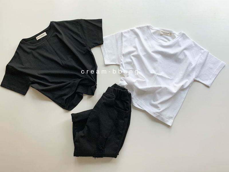 CREAM BBANG - Korean Children Fashion - #Kfashion4kids - Rush Simple Tee - 12