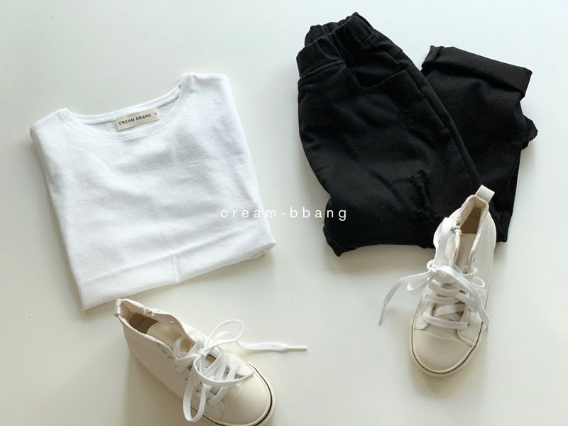 CREAM BBANG - Korean Children Fashion - #Kfashion4kids - Rush Simple Tee - 7
