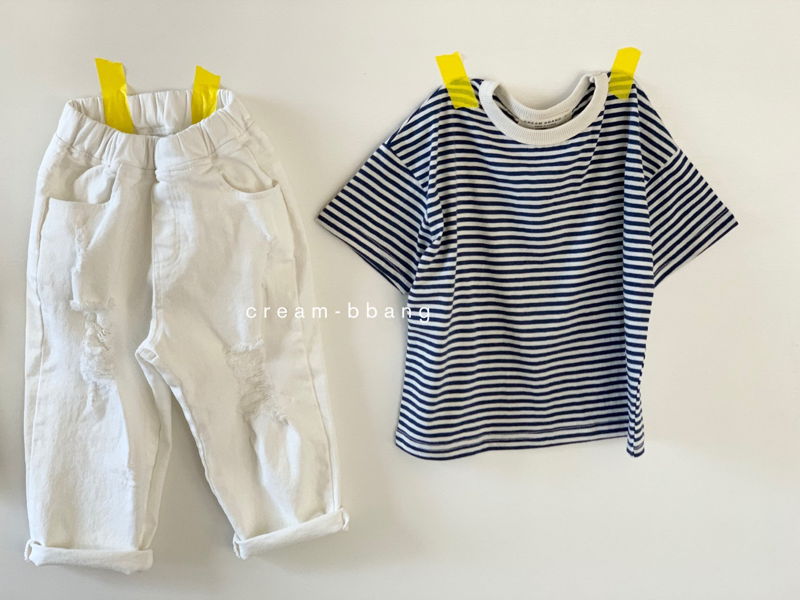 CREAM BBANG - Korean Children Fashion - #Kfashion4kids - Stripes Tee - 10