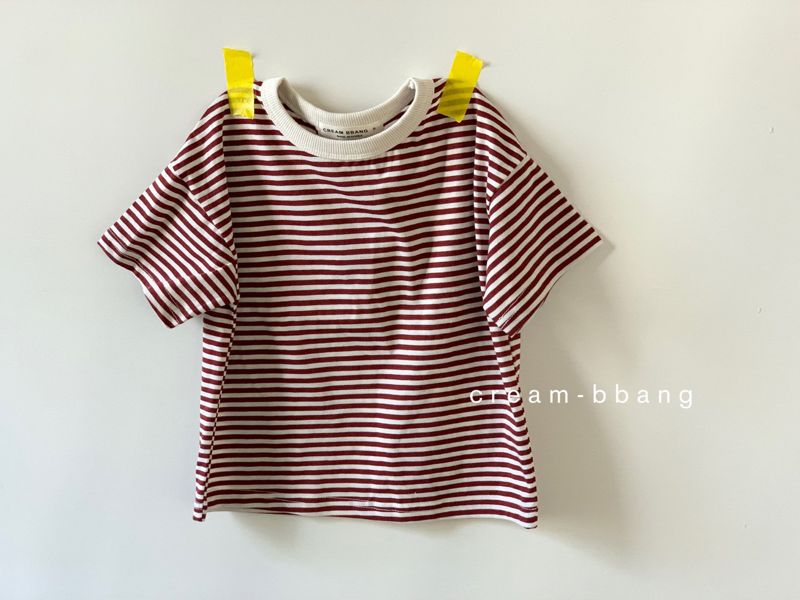 CREAM BBANG - Korean Children Fashion - #Kfashion4kids - Stripes Tee - 5
