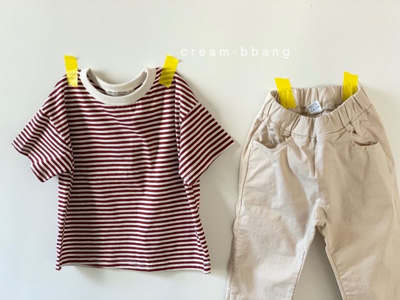 CREAM BBANG - Korean Children Fashion - #Kfashion4kids - Stripes Tee - 7