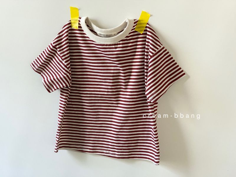 CREAM BBANG - Korean Children Fashion - #Kfashion4kids - Stripes Tee - 8