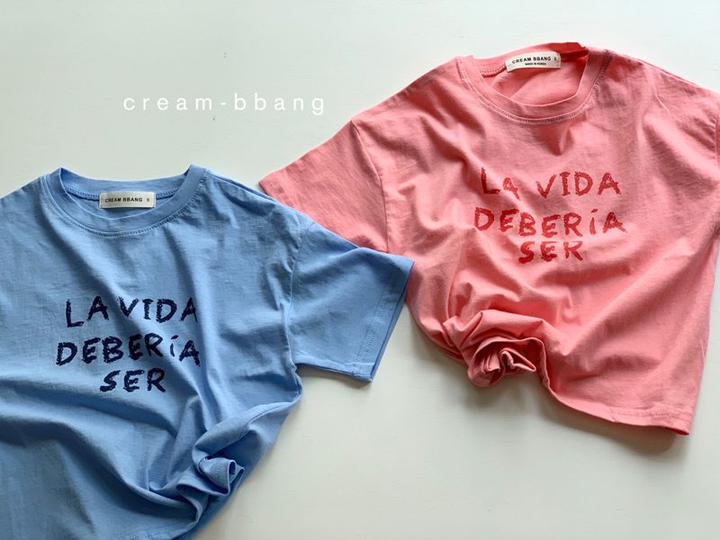 CREAM BBANG - Korean Children Fashion - #Kfashion4kids - LA Vida Short Sleeves Tee - 4