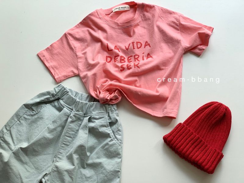 CREAM BBANG - Korean Children Fashion - #Kfashion4kids - LA Vida Short Sleeves Tee - 6