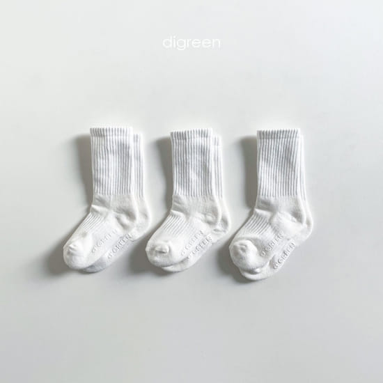 DIGREEN - Korean Children Fashion - #Kfashion4kids - Standard Socks [set of 3] - 2