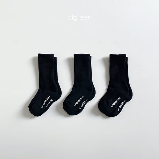 DIGREEN - Korean Children Fashion - #Kfashion4kids - Standard Socks [set of 3] - 3