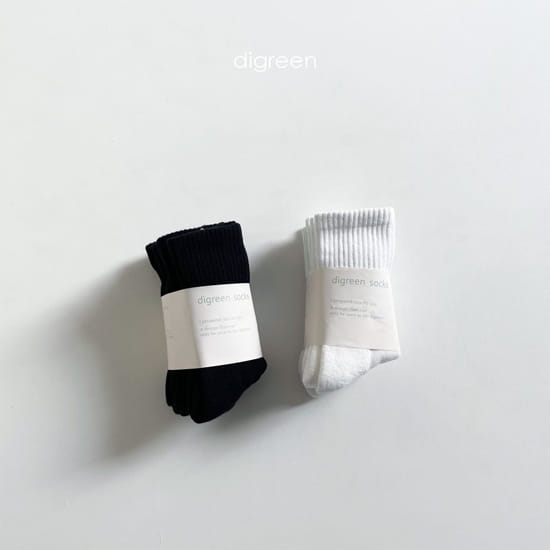 DIGREEN - Korean Children Fashion - #Kfashion4kids - Standard Socks [set of 3] - 9