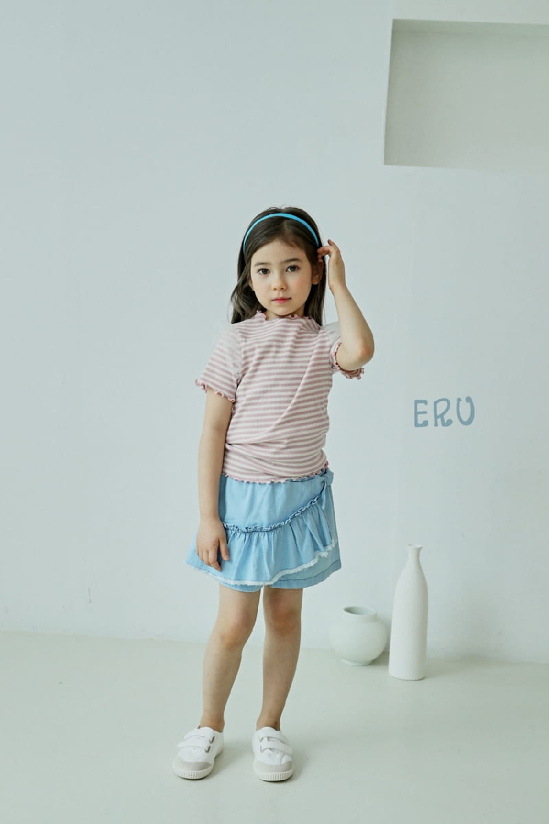 E.RU - Korean Children Fashion - #Kfashion4kids - Denim Frill Pants - 3