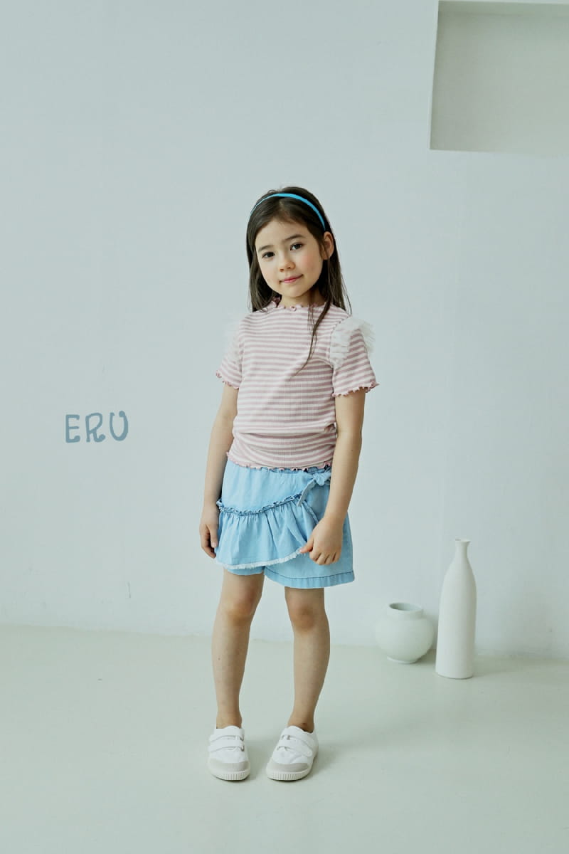 E.RU - Korean Children Fashion - #Kfashion4kids - Denim Frill Pants - 4