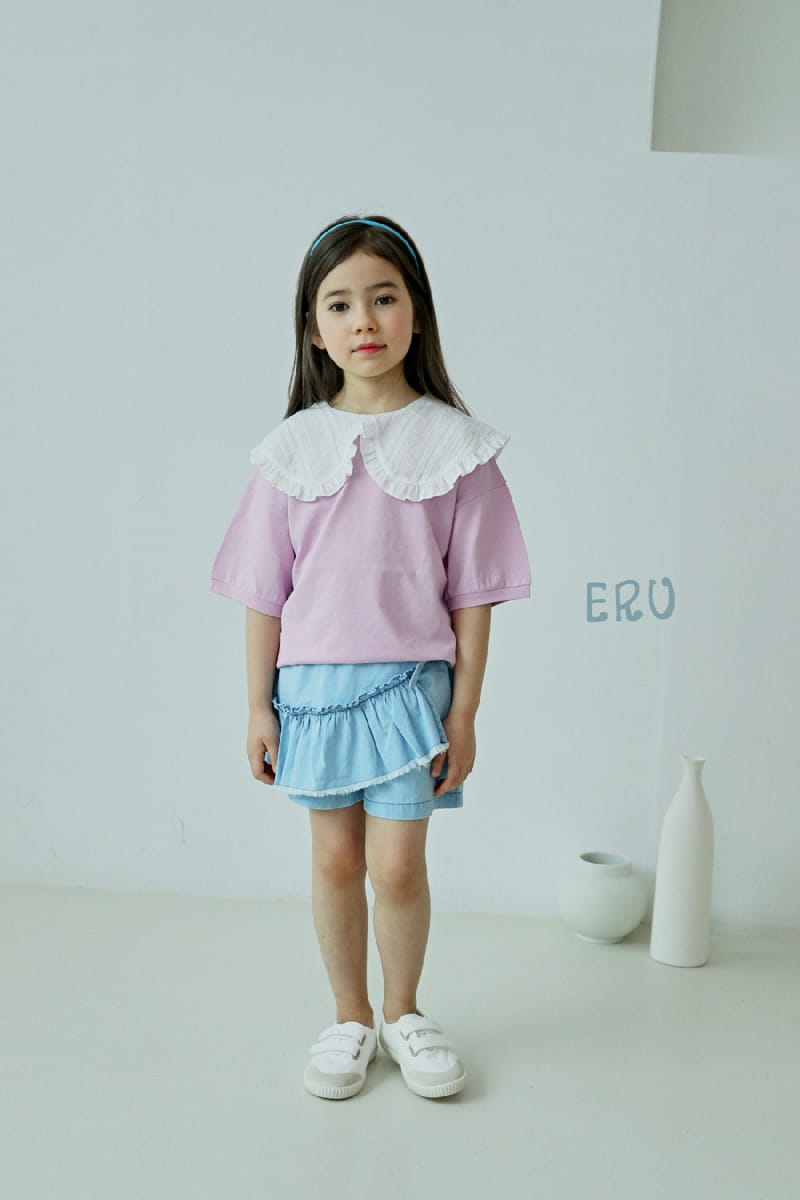 E.RU - Korean Children Fashion - #Kfashion4kids - Denim Frill Pants - 6