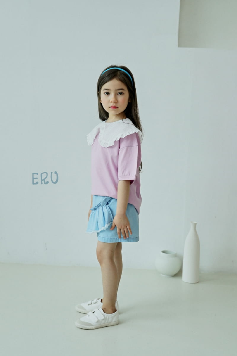 E.RU - Korean Children Fashion - #Kfashion4kids - Denim Frill Pants - 7