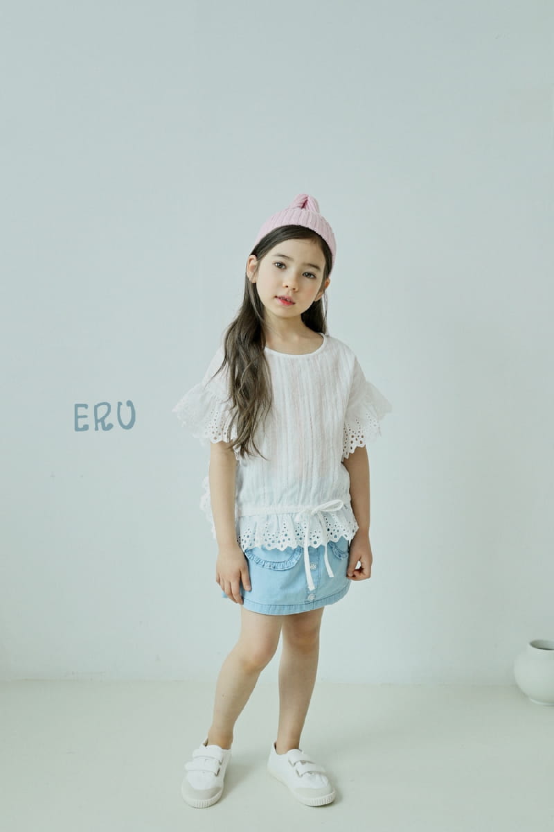 E.RU - Korean Children Fashion - #Kfashion4kids - Denim Lora Skirt Leggings - 3