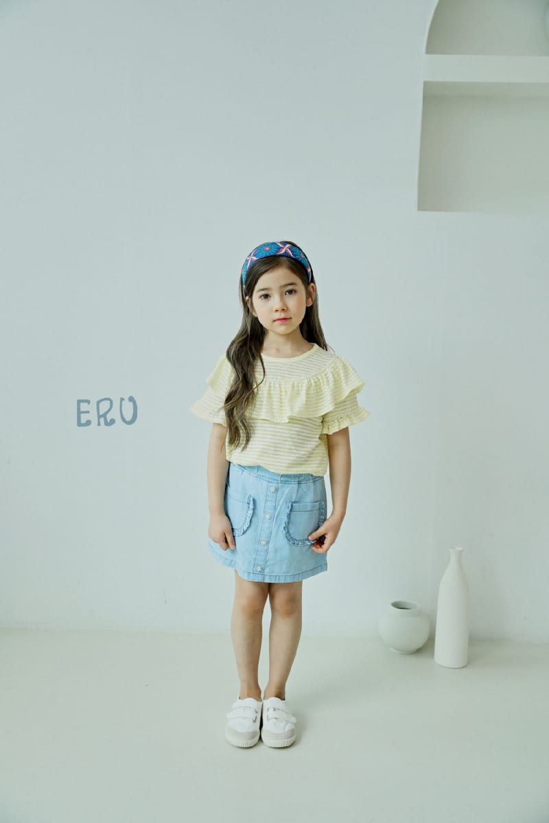E.RU - Korean Children Fashion - #Kfashion4kids - Denim Lora Skirt Leggings - 4