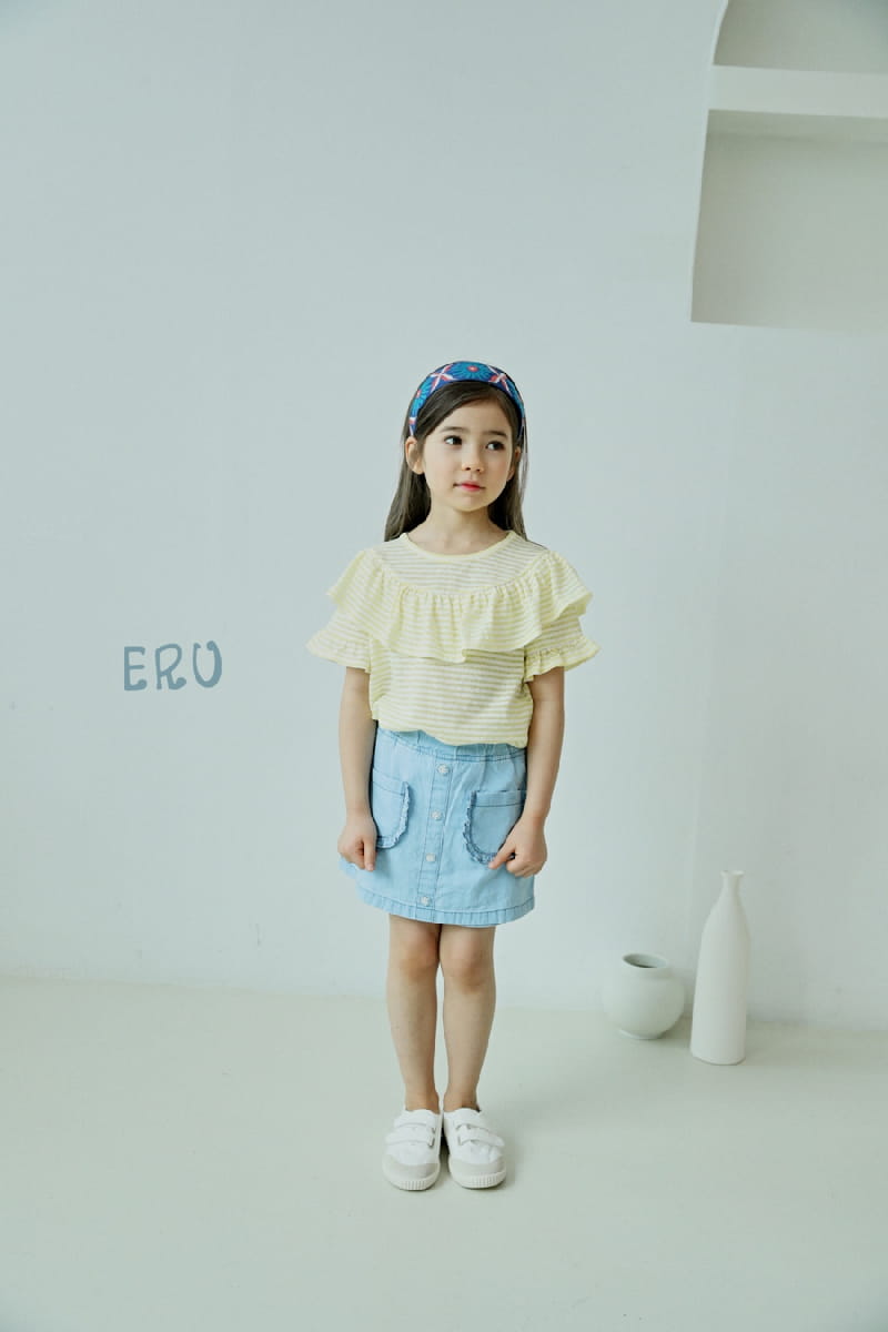 E.RU - Korean Children Fashion - #Kfashion4kids - Denim Lora Skirt Leggings - 5